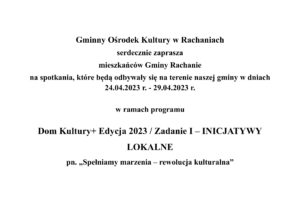Read more about the article Spotkania – INICJATYWY LOKALNE