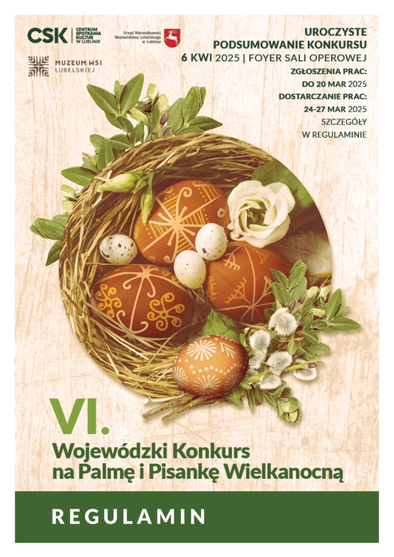 Read more about the article VI WOJEWÓDZKI KONKURS NA PALMĘ I PISANKĘ WIELKANOCNĄ